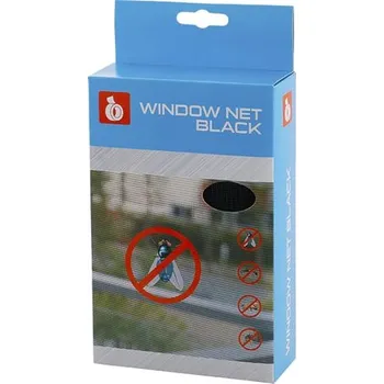 Síť proti hmyzu Sada okenní síť 150x90cm černá suchý zip 4.8m