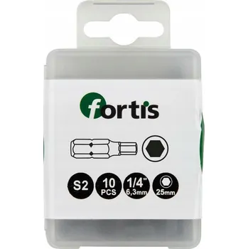 Bit Fortis Bity 1/4" DIN3126 šestihranné HEX 5 x 25 mm 10 Ks