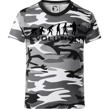 Chlapecké tričko Evoluce Gym - Dětské maskáčové triko - 146 cm/10 let ( Šedý maskáč )