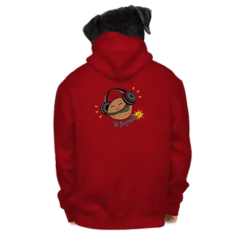 Pánská mikina Bastard Pecka pánská mikina na zip Red