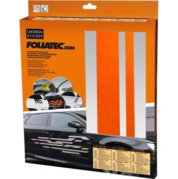 Polep vozidla Dekorační polep FOLIATEC ''LINES'', barva: oranžová chromová matná