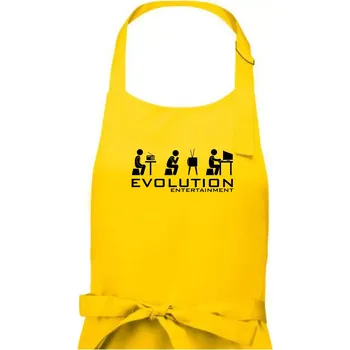 Kuchyňská zástěra Evoluce zábavy - Dámská zástěra na vaření - Univerzální velikost ( Žlutá )