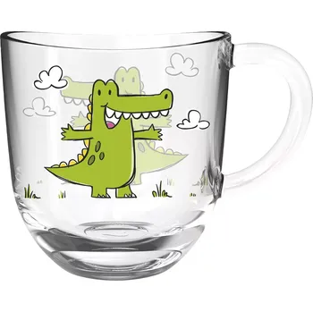 Sklenice Dětská sklenička s uchem 280 ml, krokodýl