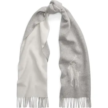 Šála Vlněná šála Polo Ralph Lauren 455954331 šedá 90X, vel. ONE SIZE