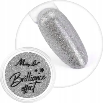 Prach Ozdoby Na Nechty MOLLYLAC 1g Efekt Brilliance Stříbrný Silver Č. 13