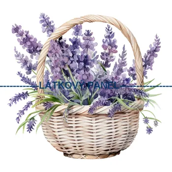 Látkový panel - Levandule - LE-92 Velikost: 20x20cm, Materiál: Kočárkovina