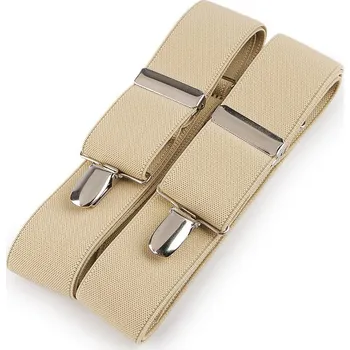 Kšandy Šle pánské široké 3,5 cm délka 120 cm typ X - 56 béžová světlá