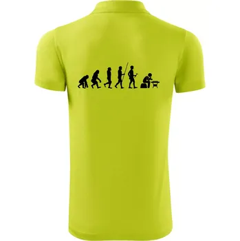 Pánská košile Evoluce šachy - Polokošile Victory sportovní (dresovina) - 2XL ( Limetková )