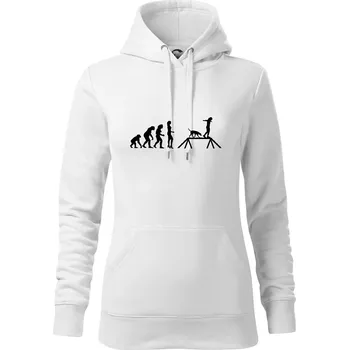 Dámská mikina Evoluce agility žena - Mikina dámská Cape s kapucí - 2XL ( Bílá )