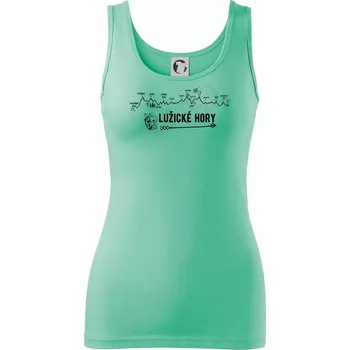 Dámské tričko Profil Lužické hory - Dámské tílko - S ( Mátová )