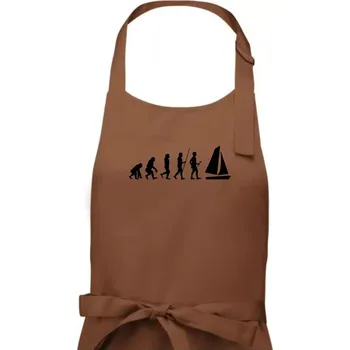 Kuchyňská zástěra Evoluce plachtění - Pánská zástěra na vaření - Univerzální velikost ( Kakaová )