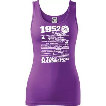 Dámské tričko 1952 v kostce - Dámské tílko - L ( Fialová )