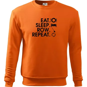 Pánská mikina Eat sleep row repeat - Mikina Essential pánská - L ( Oranžová )
