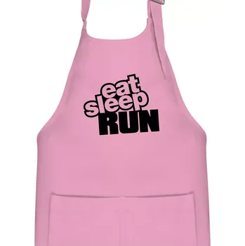 Kuchyňská zástěra Eat sleep run velké - Dětská zástěra na vaření - Univerzální velikost ( Růžová )