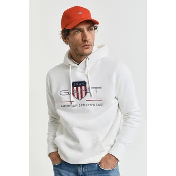 Pánská mikina MIKINA GANT REG ARCHIVE SHIELD HOODIE EGGSHELL