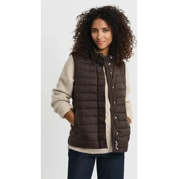Dámská vesta VESTA GANT LIGHT DOWN VEST DEEP BROWN