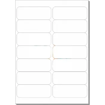 Samolepící etiketa RVD Plus - samolepící etikety na A4, bílé, 99,1 × 38,1 mm - 100 archů