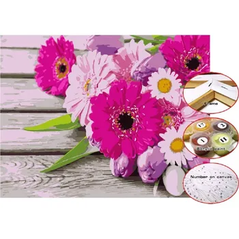 Vikpap W2628 - malování podle čísel, plátno 40 × 30 cm - Jarní květy