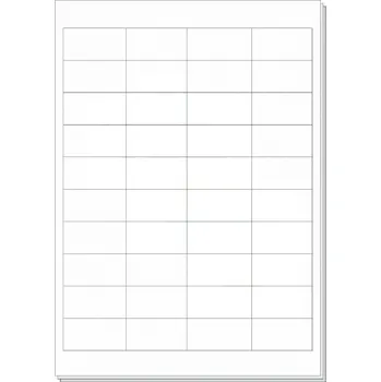 Speciální papír RVD Plus - samolepící etikety na A4, bílé, 48,5 × 25,4 mm - 100 archů