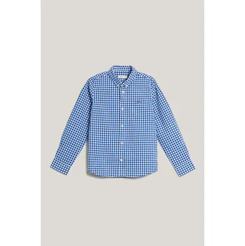 Dívčí oblečení KOŠILE GANT POPLIN GINGHAM SHIELD SHIRT COLLEGE BLUE