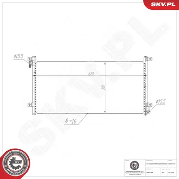 Ventilátor topení a klimatizace Kondenzátor klimatizace ESEN SKV 86SKV613