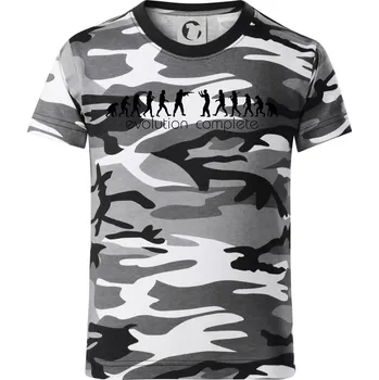 Chlapecké oblečení Evoluce kompletní - Dětské maskáčové triko - 134 cm/8 let ( Šedý maskáč )