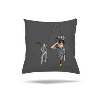 Polštář Bastard Policajt polštář Gray Pol