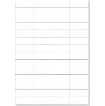 Speciální papír RVD Plus - samolepící etikety na A4, bílé, 52,5 × 21,2 mm - 100 archů