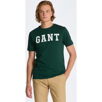 Pánské tričko TRIČKO GANT MD. SS T-SHIRT TARTAN GREEN