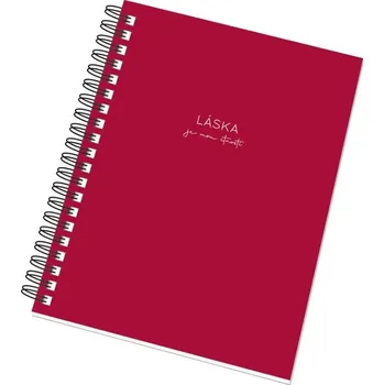 Kroužkový blok A5 50l. PF linka/tečka - Láska