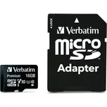 Verbatim micro SDHC 16GB Class 10 + adapter (44082)