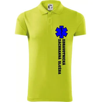 Pánská košile Hvězda života - zdravotnická záchranná služba - Polokošile Victory sportovní (dresovina) - M ( Limetková )