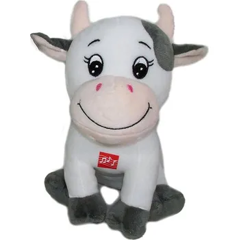 plyšák Vizopol Kravička se zvukem bílo šedá