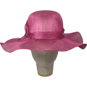 Šála SEEBERGER Cloche bordo slavnostní klobouk s ozdobou - ze sisálové slámy Velikost: Unisize (S-XL)