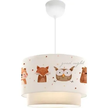 Dětské svítidlo Dětský lustr CANDY 1xE27/40W/230V bílá/hnědá