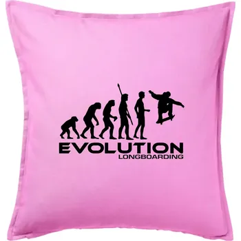 Polštář Evoluce longboard jump - Polštář 50x50 - 50x50 - Pouze potah ( Růžová )