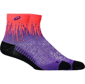 Dámské ponožky Asics Performance Run Sock Quarter 3013A980603 - flash red\edo purple 47-49