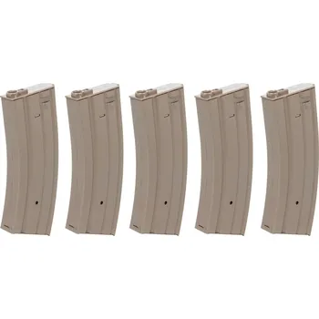 Sport Set Low-Cap zásobníků pro M4 a H One™ - Flat Dark Earth, kovový, tlačný, 5ks, Specna Arms