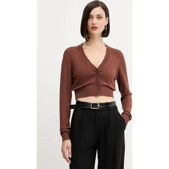Dámský svetr Kardigan Silvian Heach LIKOPIO dámský, hnědá barva, GPA25383CD 88X, vel. M