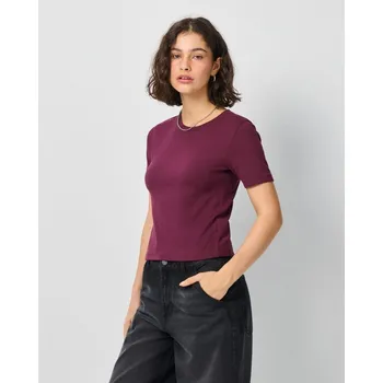 Dámská móda Hladké tričko basic - XL - House - kaštanové - 314GS-83X