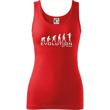Dámské tričko Evoluce muže - Dámské tílko - L ( Červená )