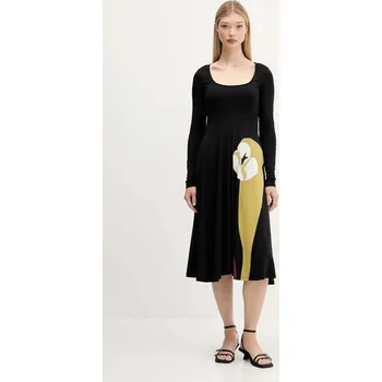 Dámské šaty Šaty Desigual LIRIO černá barva, 25WWVK29 99X, vel. XS
