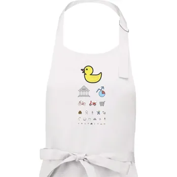 Kuchyňská zástěra Oční test různé věci - Dámská zástěra na vaření - Univerzální velikost ( Bílá )