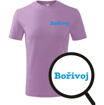 Fialové dětské tričko Bořivoj - dětské tričko se jménem - barva fialová - velikost 6let