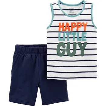 Kojenecká souprava CARTER'S Set 2dílný tílko, kalhoty kr. Tank chlapec 12 m, vel. 80