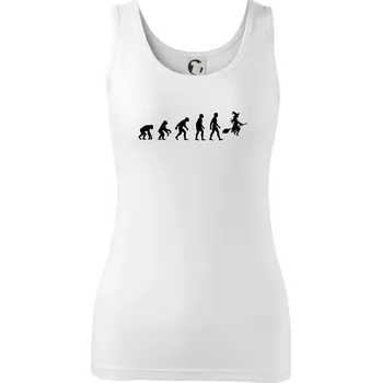Dámské tričko Evoluce čarodějnice - Dámské tílko - 2XL ( Bílá )