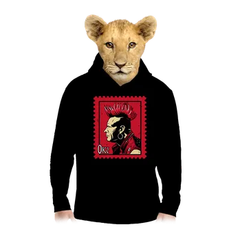 Chlapecká mikina Bastard Známka punku dětská mikina klokanka Black