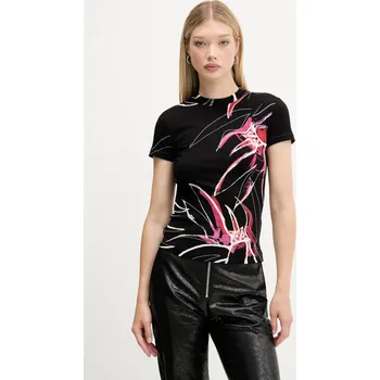 Dámské tričko Tričko Desigual LALA dámské, černá barva, 25WWTK16 99A, vel. S