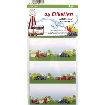 Etikety na sklenice Gastro, 24 ks