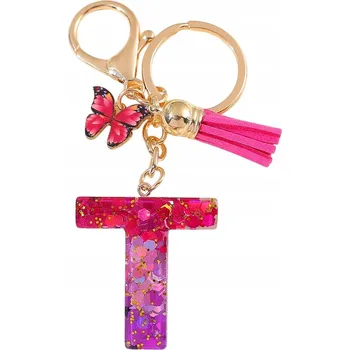 Klíčenka Abeceda - T/Růžová/Motýl KP-37964